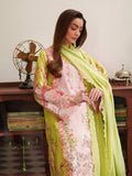 Green Pink Parishay Azmir Printed Lawn'26 Embroidered Unstitched 3-Piece Suit-AZ-12