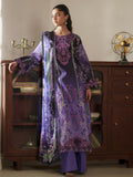 Purple Parishay Azmir Printed Lawn'26 Embroidered Unstitched 3-Piece Suit-AZ-13