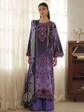 Purple Parishay Azmir Printed Lawn'26 Embroidered Unstitched 3-Piece Suit-AZ-13