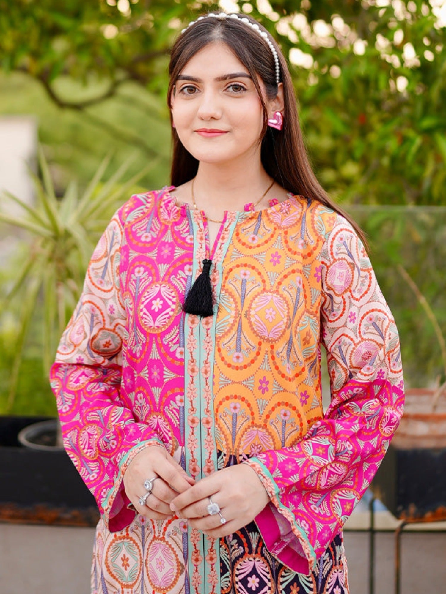 Multi MH Cloth House Blended Lawn Printed Co-Ord Set-Aab-O-Taab