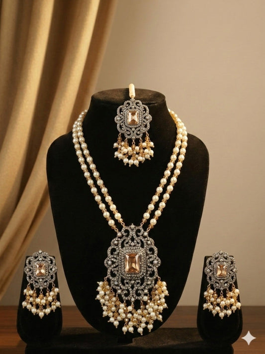 Champagne-Orya Jewellery Champagne Pearl Jewellery Set