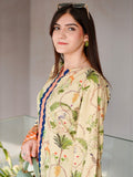 Cream MH Cloth House Blended Lawn Printed Co-Ord Set-Sanobar