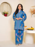 Blue MH Cloth House Blended Lawn Printed Co-Ord Set-Neelam