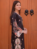 Black Multi MH Cloth House Silk Embroidered Stitched 2-Piece Suit-Khumaar