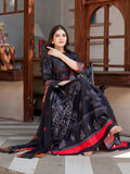 Black Red MH Cloth House Blended Lawn Printed Stitched 2-Piece Suit-Surkh Bahar