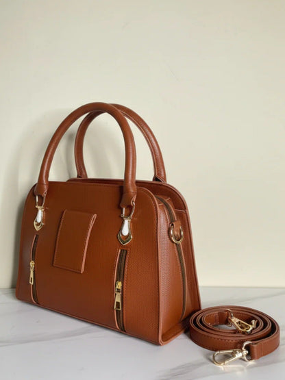 Brown Zebaish Collection Hand Bag-ZB-034