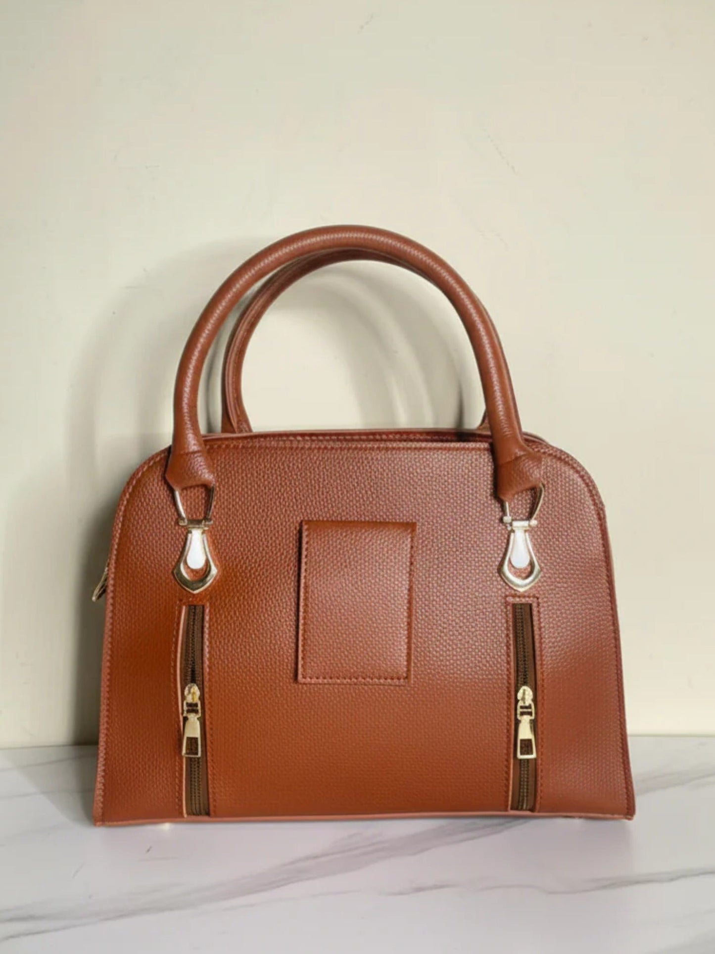 Brown Zebaish Collection Hand Bag-ZB-034