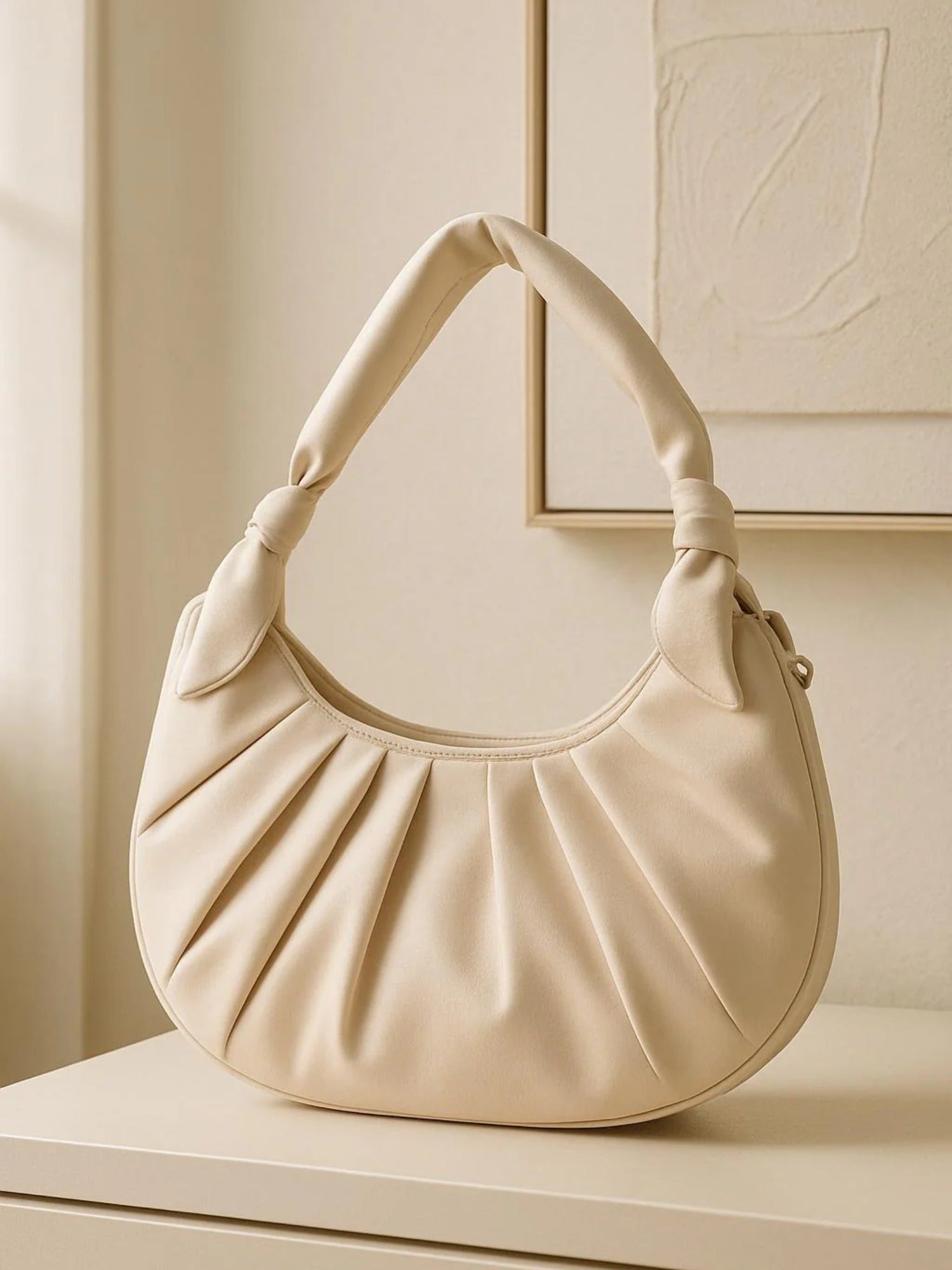 Cream Zebaish Collection Shoulder Bag-ZB-027