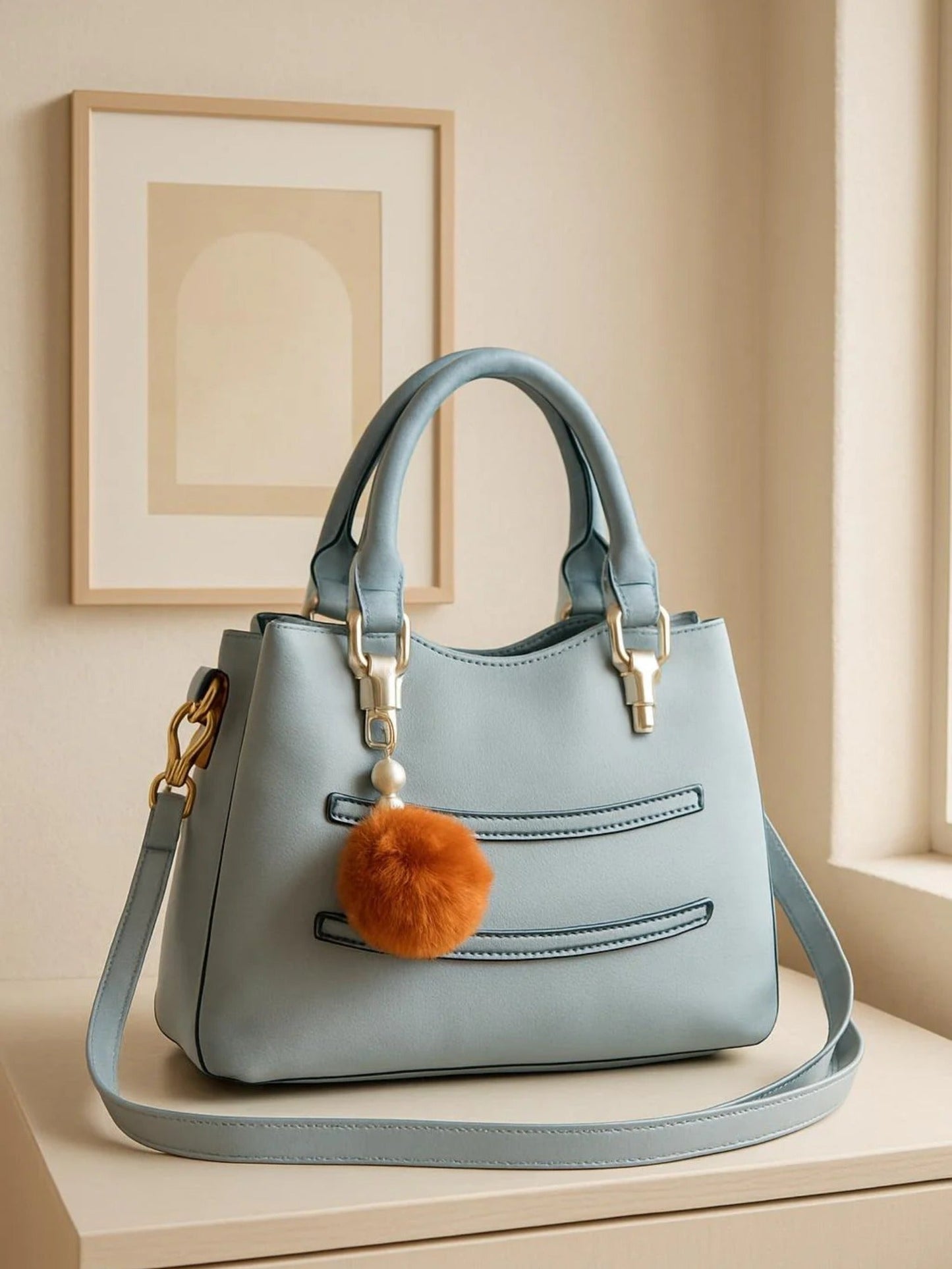 Blue Zebaish Collection Hand Bag-ZB-026