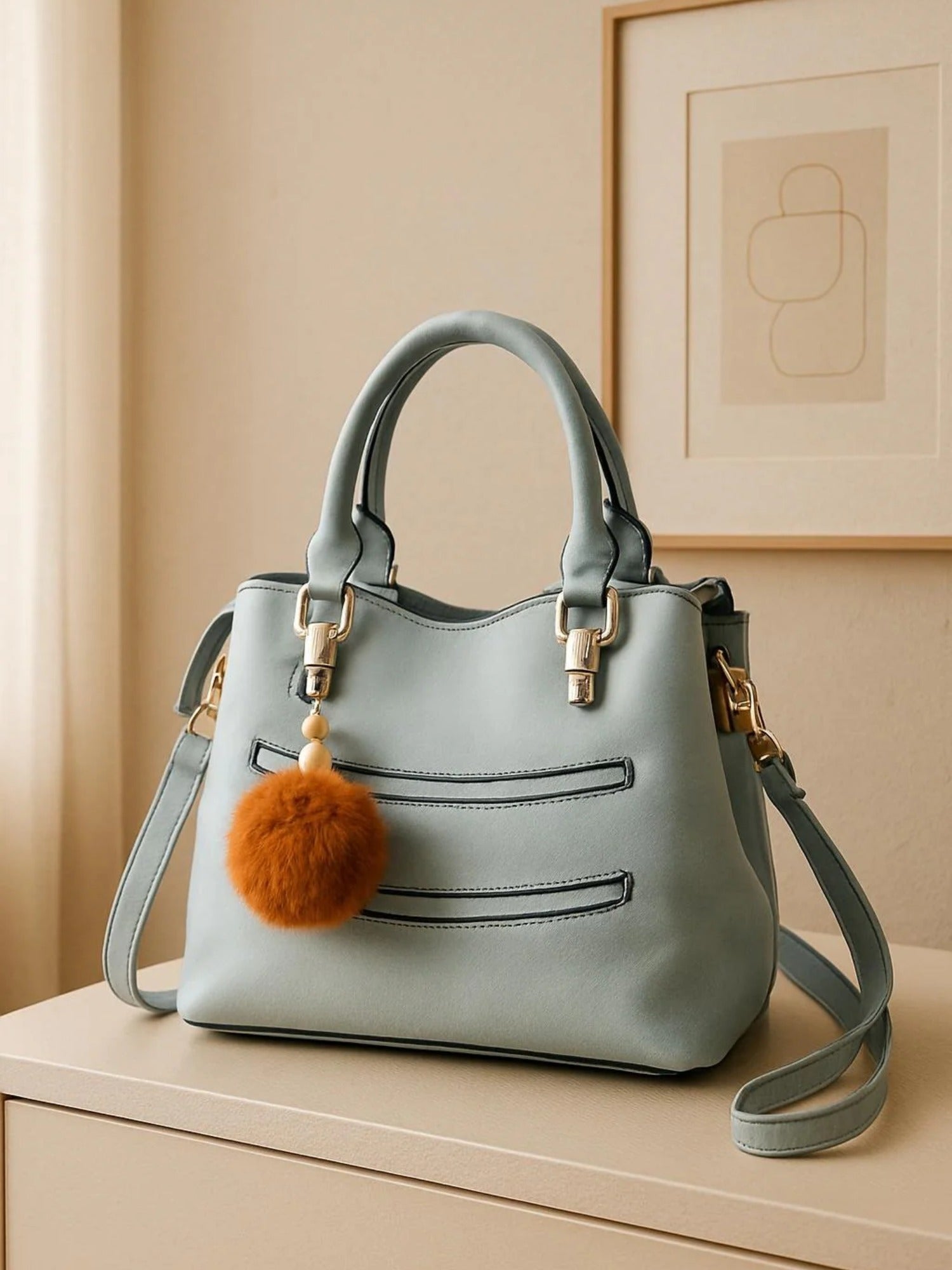 Blue Zebaish Collection Hand Bag-ZB-026