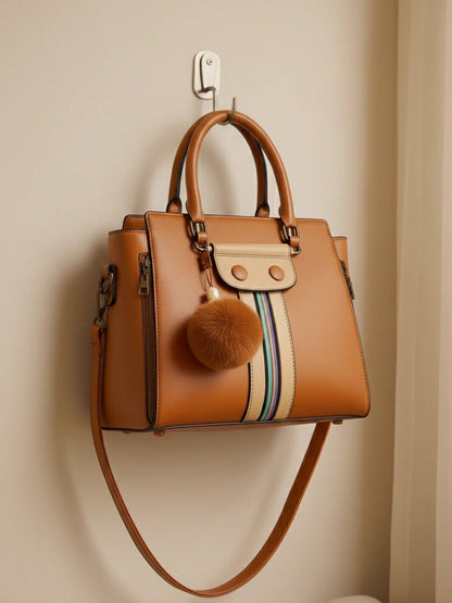 Brown Zebaish Collection Hand Bag-ZB-025