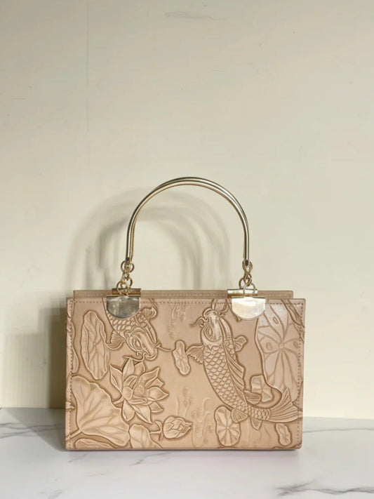 Beige Zebaish Collection Hand Bag-ZB-019
