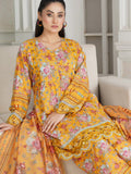 Yellow MH Cloth House Cotton Lawn Embroidered Stitched 3-Piece Suit-Chaandni