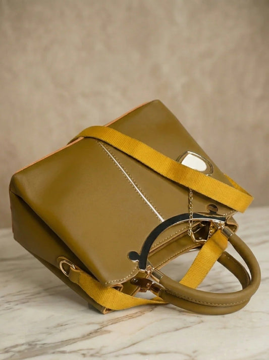 Yellow Zebaish Collection Hand Bag-ZB-016