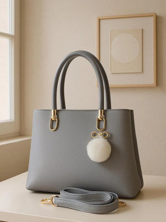 Grey Zebaish Collection Hand Bag-ZB-007