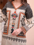 Ivory Black MH Cloth House Cotton Lawn Embroidered Stitched 3-Piece Suit-Khwabeeda