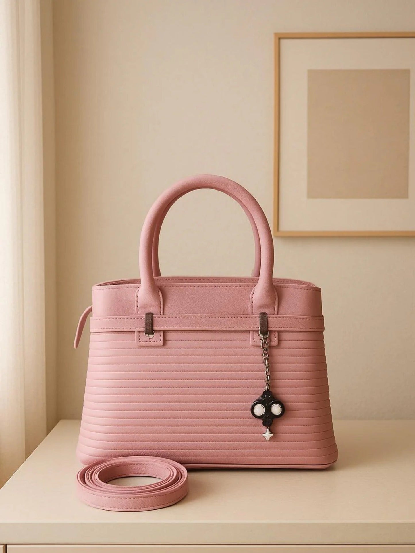 Pink Zebaish Collection Hand Bag-ZB-006