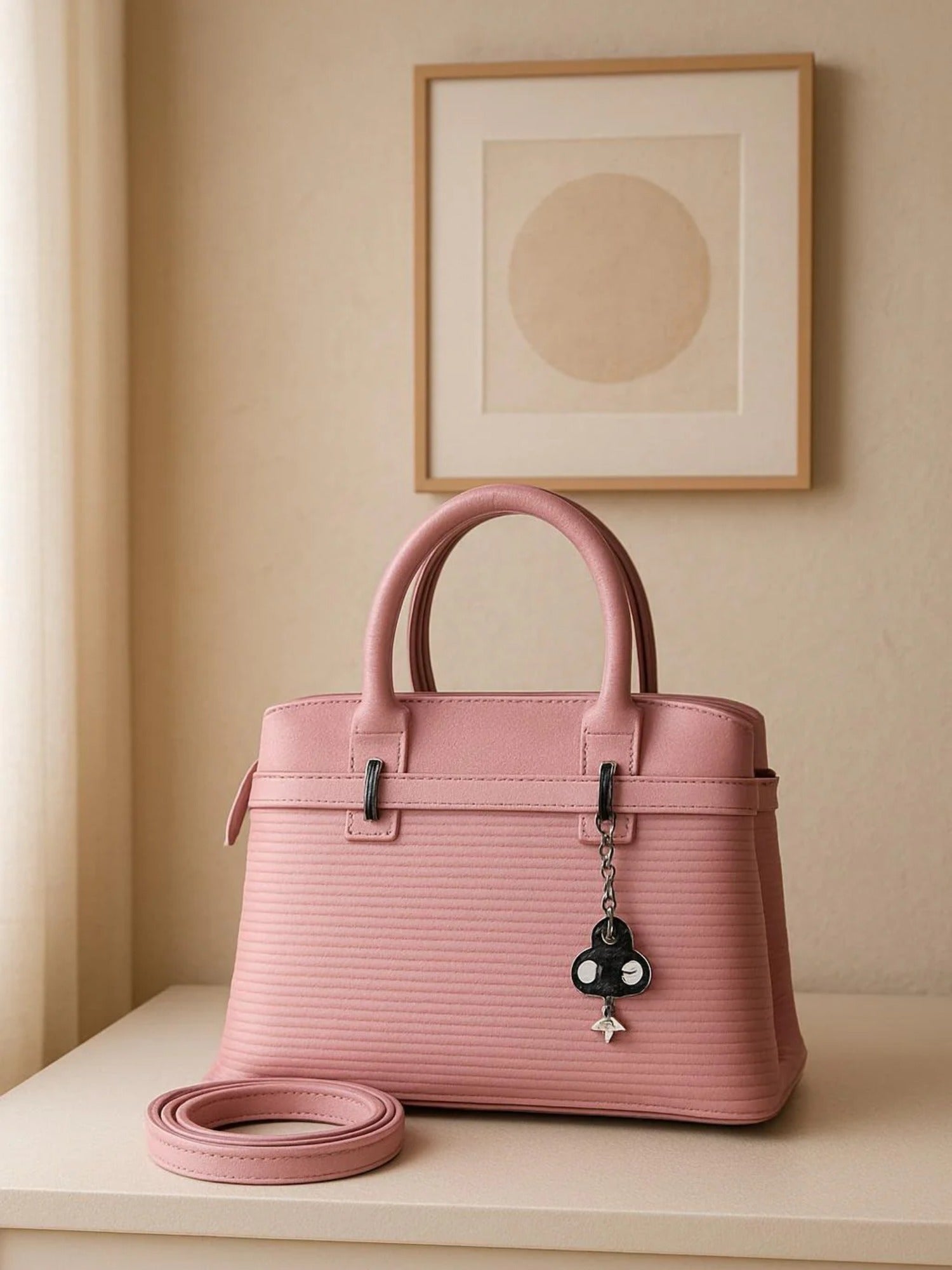 Pink Zebaish Collection Hand Bag-ZB-006