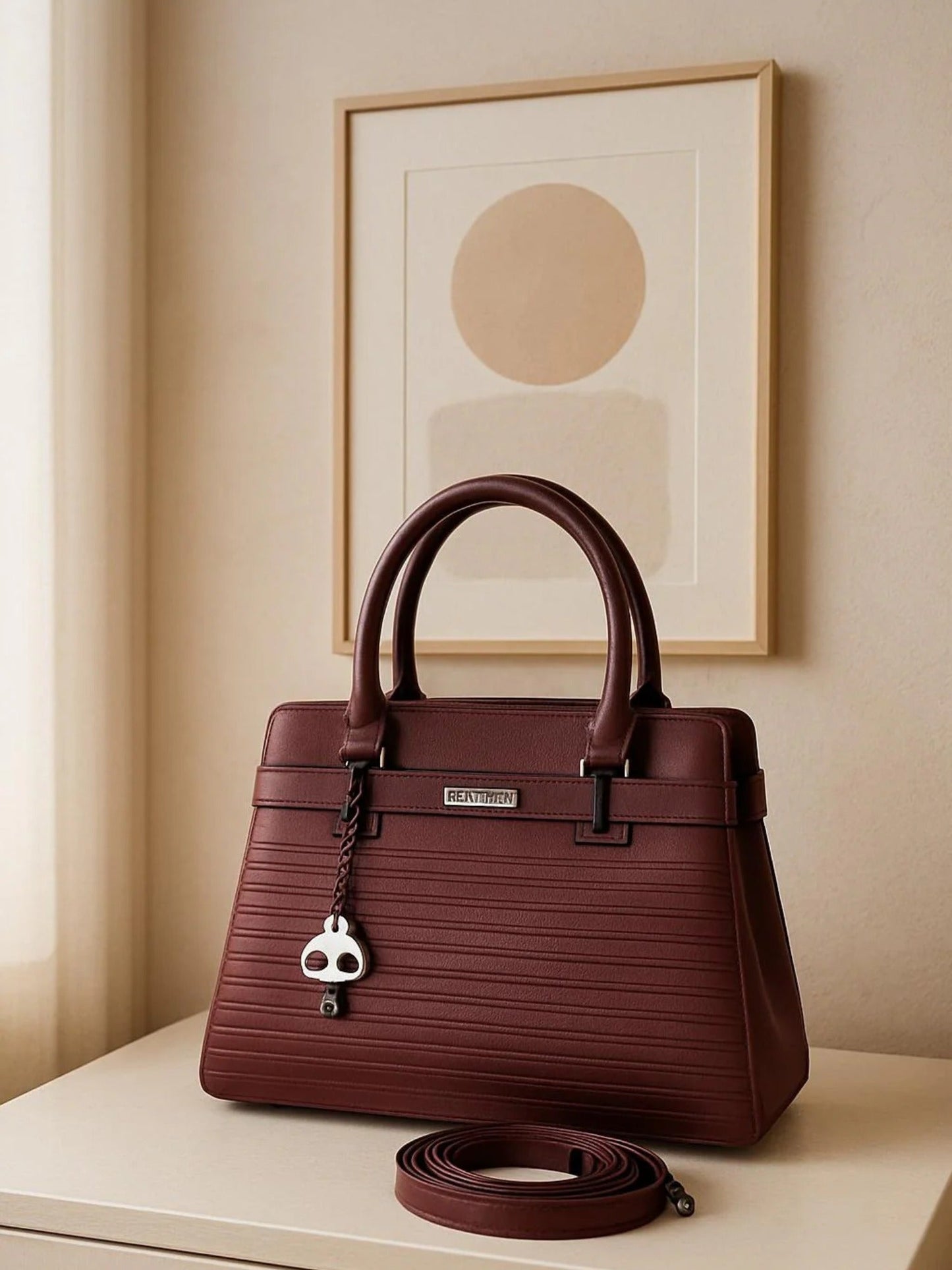 Maroon Zebaish Collection Hand Bag-ZB-005