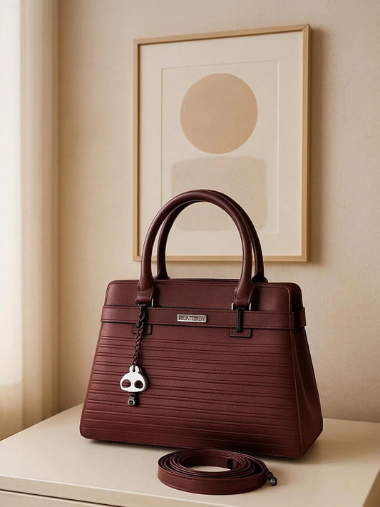 Maroon Zebaish Collection Hand Bag-ZB-005