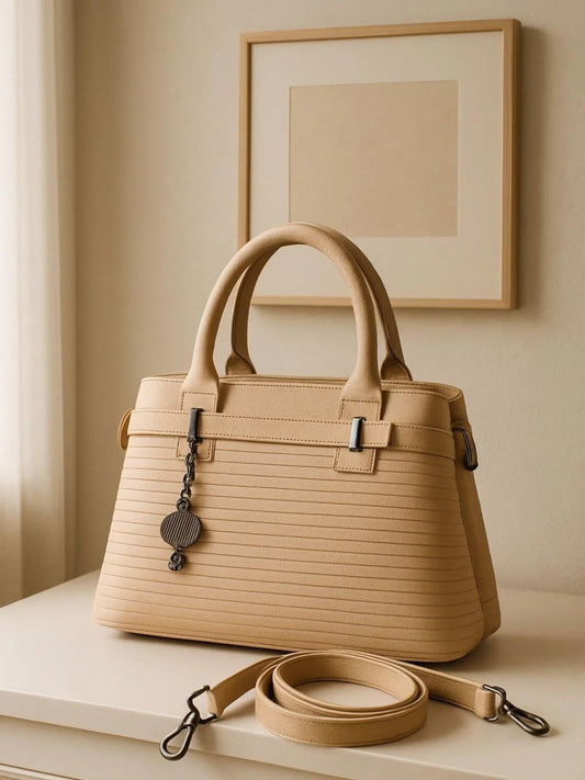 Beige Zebaish Collection Hand Bag-ZB-004