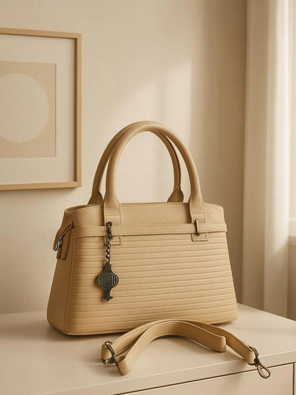 Beige Zebaish Collection Hand Bag-ZB-004