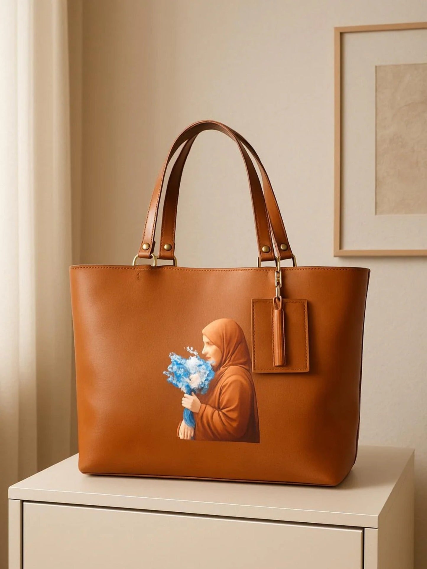 Brown Zebaish Collection Tote Bag-ZB-001