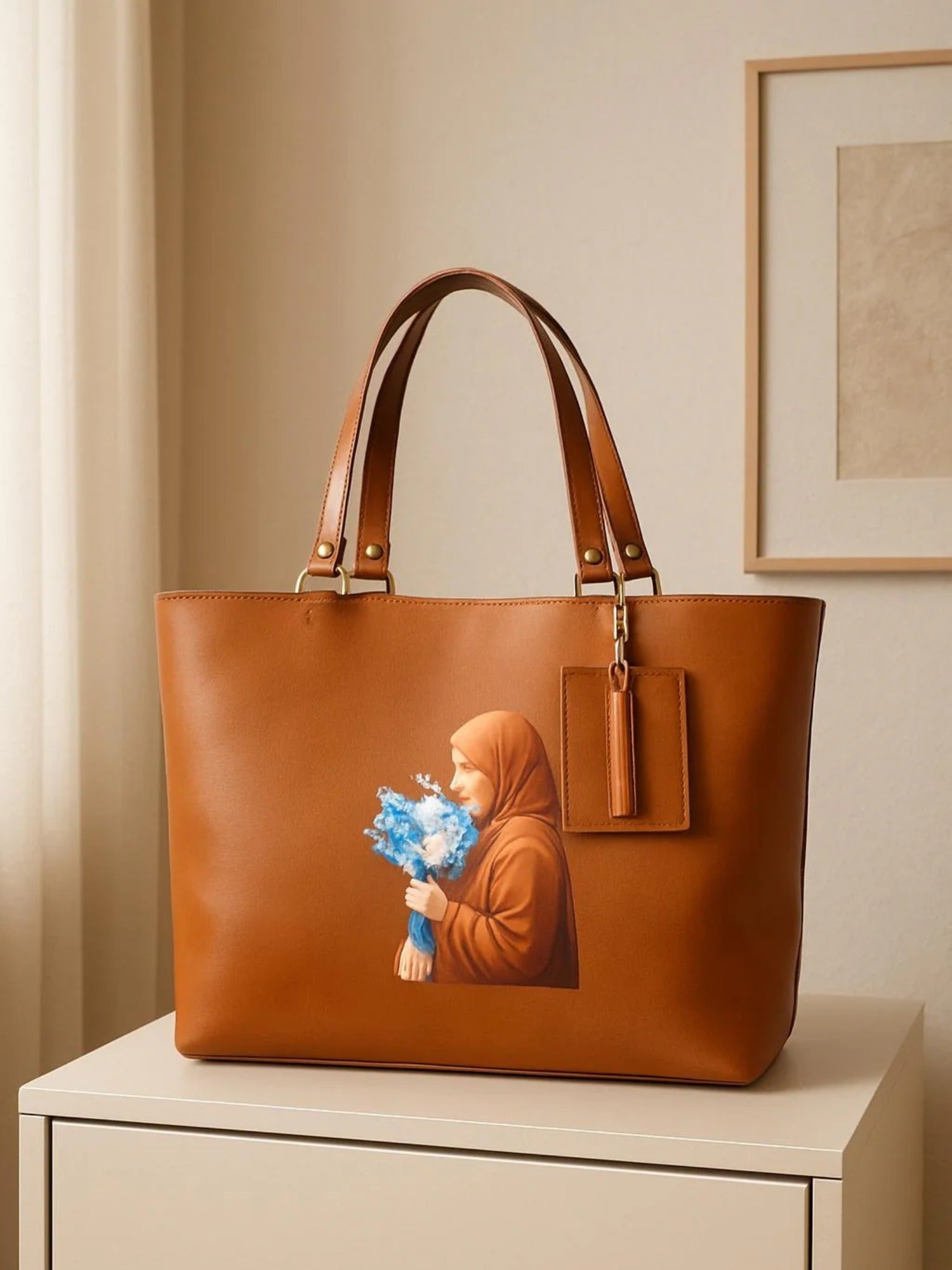 Brown Zebaish Collection Tote Bag-ZB-001