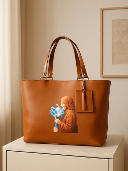Brown Zebaish Collection Tote Bag-ZB-001