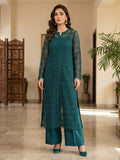 Green Duas Boutique Crochet Net Unstitched 3-Piece Suit-Style 2