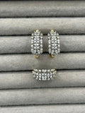 Golden H&A Jewellery 18K Dual Tone Gold Polished Earrings and Ring Set