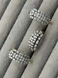 Golden H&A Jewellery 18K Dual Tone Gold Polished Earrings and Ring Set