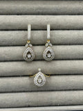 Golden H&A Jewellery 18K Dual Tone Gold Polished Earrings and Ring Set