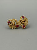 Golden H&A Jewellery Indian Rajwari Gold Polished Stud Earrings