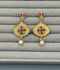 H&A Jewellery Indian Rajwari Gold Polished Earrings with Semi-Precious Stones