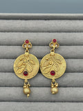 Golden H&A Jewellery Indian Rajwari Gold Polished Earrings