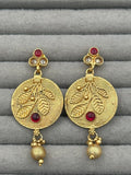 Golden H&A Jewellery Indian Rajwari Gold Polished Earrings