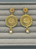 Golden H&A Jewellery Indian Rajwari Gold Polished Earrings