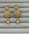 H&A Jewellery Indian Rajwari Gold Polished Earrings with Semi-Precious Stones