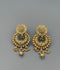 H&A Jewellery Indian Rajwari Gold Polished Earrings with Semi-Precious Stones