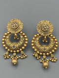 Golden H&A Jewellery Indian Rajwari Gold Polished Earrings with Semi-Precious Stones