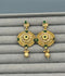 H&A Jewellery Indian Rajwari Gold Polished Earrings with Semi-Precious Stones