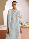 Blue-Mahnur Morbagh Luxury Lawn'26 Embroidered Stitched 3-Piece Suit-M-01