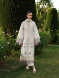 White-Mahnur Morbagh Luxury Lawn'26 Embroidered Unstitched 3-Piece Suit-M-03