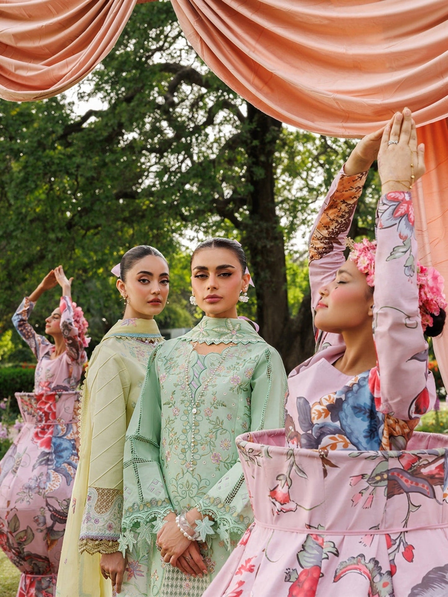 Green-Mahnur Morbagh Luxury Lawn'26 Embroidered Stitched 3-Piece Suit-M-06