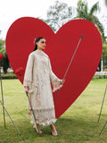 Cream-Mahnur Morbagh Luxury Lawn'26 Embroidered Unstitched 3-Piece Suit-M-07