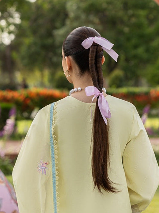 Yellow-Mahnur Morbagh Luxury Lawn'26 Embroidered Unstitched 3-Piece Suit-M-12