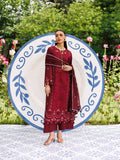 Maroon-Mahnur Morbagh Luxury Lawn'26 Embroidered Stitched 3-Piece Suit-M-13