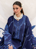 Blue-Mahnur Morbagh Luxury Lawn'26 Embroidered Stitched 3-Piece Suit-M-14
