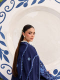Blue-Mahnur Morbagh Luxury Lawn'26 Embroidered Stitched 3-Piece Suit-M-14